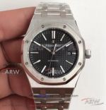 OM Factory Audemars Piguet Royal Oak 15400 Black Tapisserie Dial 41 MM Automatic Watch 